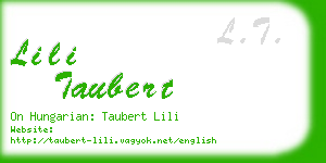 lili taubert business card